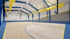 Interior gym rendering