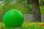 Green Playground Ball in the Grass