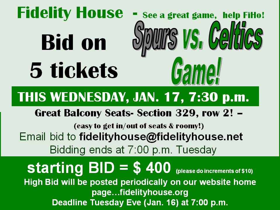 Fidelity House Department Information