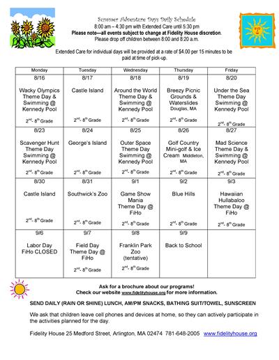 aad daily sched